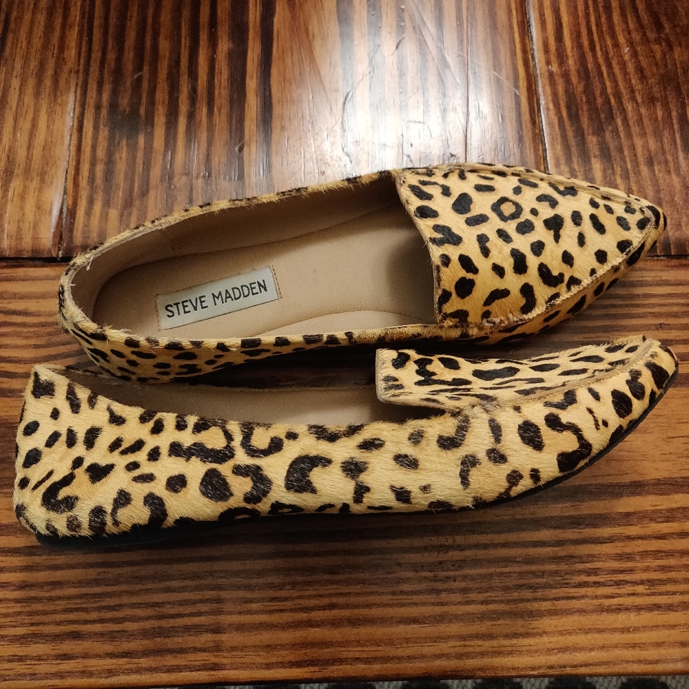 Steve Madden Leopard Print Loafers Sz 7